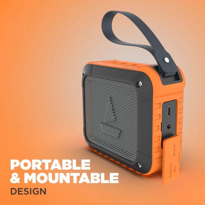 boAt Stone 200 3 Watt 1.0 Channel Wireless Bluetooth Outdoor Speaker - Orange - Image 4