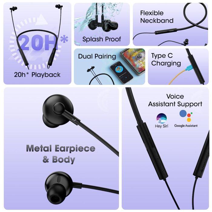 ZEBRONICS Zeb Yoga N1 Wireless in Ear Neckband with 50ms Low Latency Gaming Mode, 20H Backup - Image 4