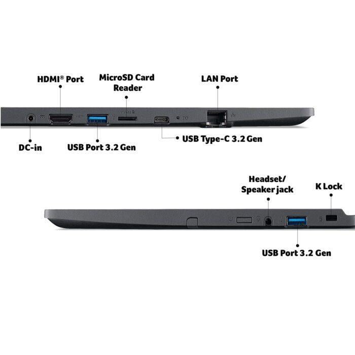 Acer Travelmate Business Laptop Intel Pentium N5030 Quad-core Processor (4GB DDR4/ 128GB SSD/UHD Graphics/Windows 11 Home/Spill Resistant Keyboard) TMB311-31 with 29.4 cm (11.6 Inches) HD Display - Image 6