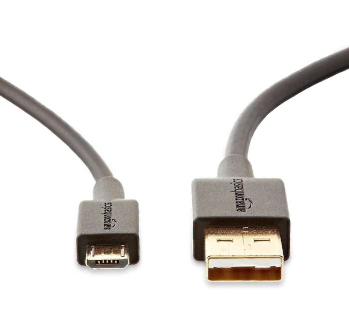 Amazon Basics Micro Usb Fast Charging Cable With Gold Plated Connectors (6 Feet, Black) - Image 3