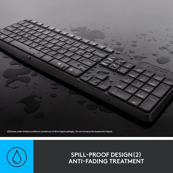 Logitech MK235 Wireless Keyboard and Mouse Set for Windows, 2.4 GHz Wireless Unifying USB Receiver, 15 FN Keys, Long Battery Life - Image 5