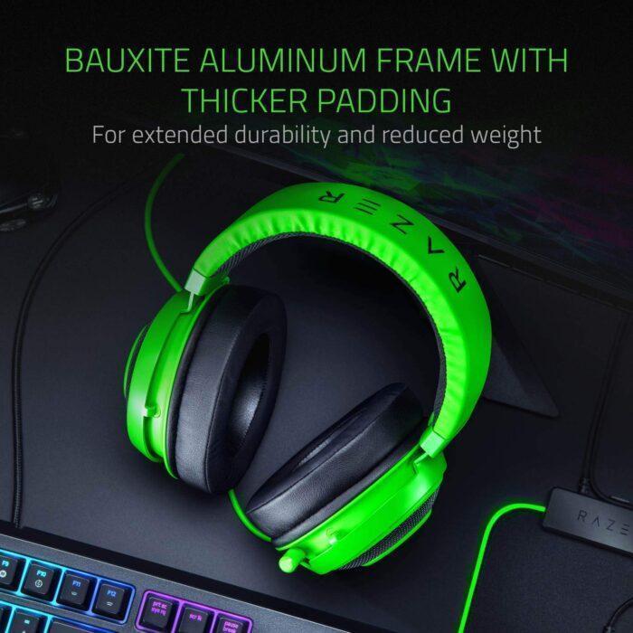 RAZER Kraken Over-Ear Wired Gaming Headset with Mic (Clear & Powerful Sound, RZ04-02830200-R3M1, Green) - Image 4