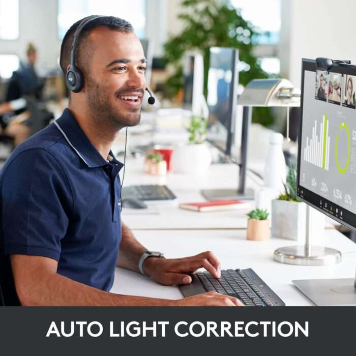 Logitech C270 Digital HD Webcam with Widescreen HD Video Calling, HD Light Correction, Noise-Reducing Mic - Image 3