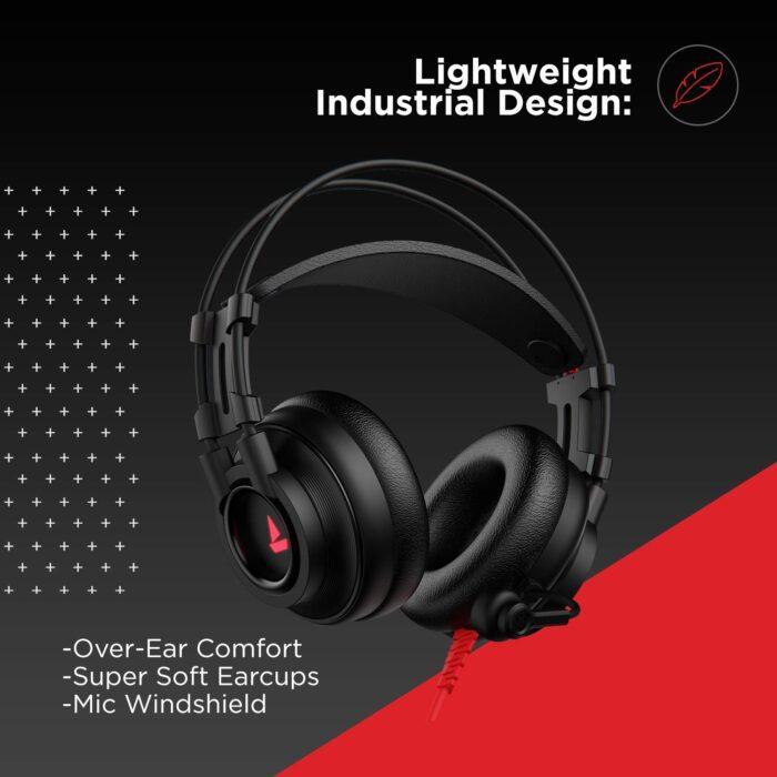 boAt Immortal IM-200 7.1 Channel Wired Over Ear USB Gaming Headphone with RGB Breathing LED wih MIC - Black - Image 4