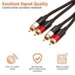 AmazonBasics PBH-20216 2-Male to 2-Male RCA Audio Cable - 4 Feet (Black) - Image 4