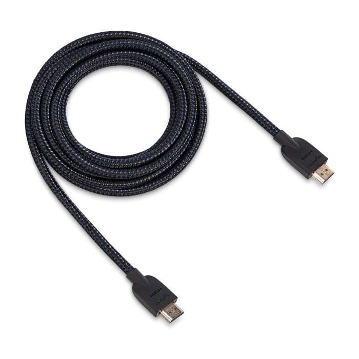 AmazonBasics High-Speed Braided HDMI Cable - 10 Feet - Supports Ethernet, 3D, 4K and Audio Return (Black) - Image 4