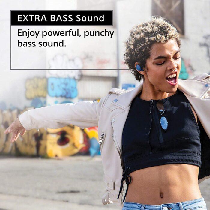 Sony WF-XB700 Bluetooth Truly Wireless in Ear Earbuds with Mic Extra Bass with 18 Hours Battery Life for Phone Calls, Quick Charge, Ver 5.0 (Blue) - Image 4