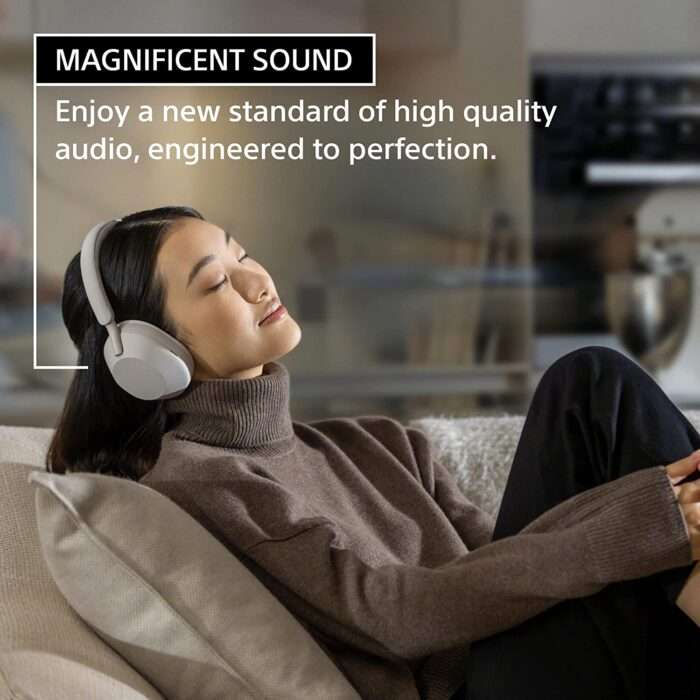 Sony WH-1000XM5 Wireless Industry Leading Active Noise Cancelling Headphones, 30Hr Playback - Silver - Image 5