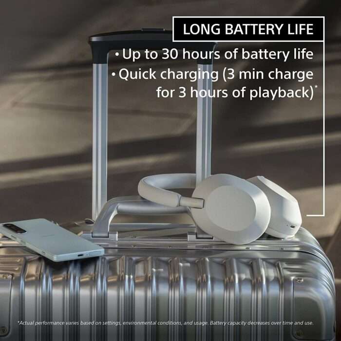 Sony WH-1000XM5 Wireless Industry Leading Active Noise Cancelling Headphones, 30Hr Playback - Silver - Image 7