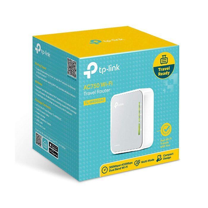 TP-Link AC750 Mbps Wireless Portable Mini Travel Router (TL-WR902AC) - Support Multiple Modes, WiFi Router/Hotspot/Bridge/Range Extender/Access Point/Client Modes, Dual_Band Wi-Fi, 1 USB 2.0 Port, - Image 4