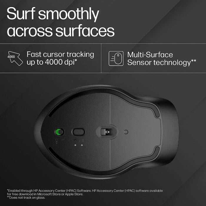 HP 430 Multi-Device Wireless Mouse with 4 Programmable Buttons/ 800 DPI - 4000 DPI/ Fast Scrolling - Black - Image 6