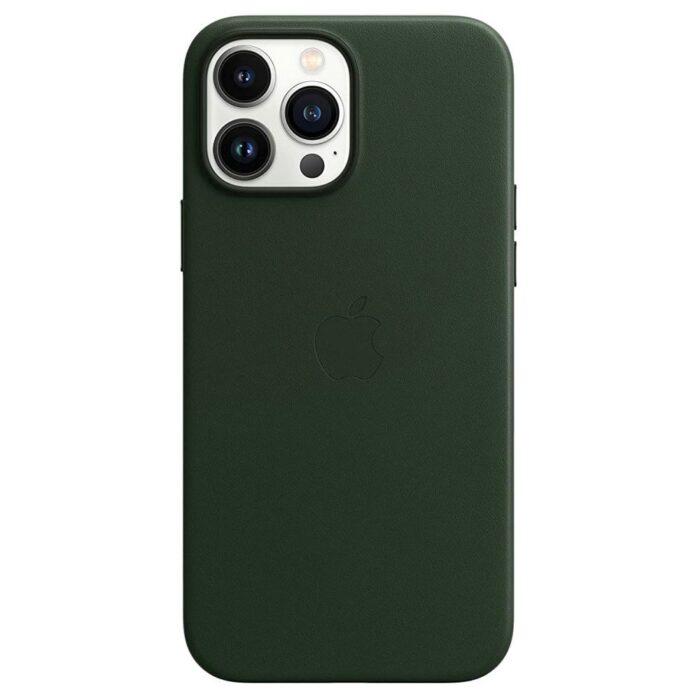 Apple iPhone 13 Pro Max Leather Case with MagSafe - Sequoia Green - Image 1