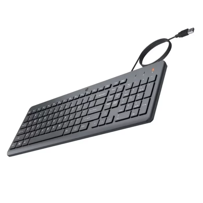 HP 150 Wired Keyboard, Quick, Comfy and Ergonomically Design, 12Fn Shortcut Keys, Plug and Play USB Connection and LED Indicator - Image 1