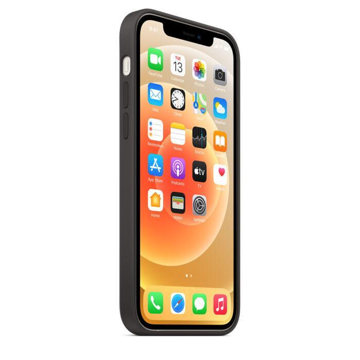Apple Silicone Case with MagSafe (for iPhone 12, 12 Pro) - Black - Image 3