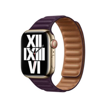 Apple Watch Leather Link (41mm) - Dark Cherry - M/L