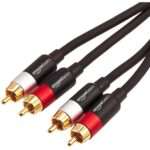 AmazonBasics PBH-20216 2-Male to 2-Male RCA Audio Cable - 4 Feet (Black)