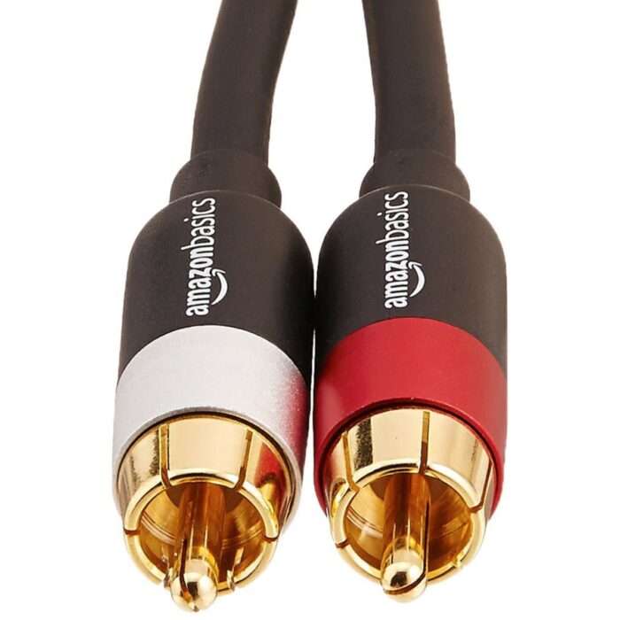 AmazonBasics PBH-20216 2-Male to 2-Male RCA Audio Cable - 4 Feet (Black) - Image 2