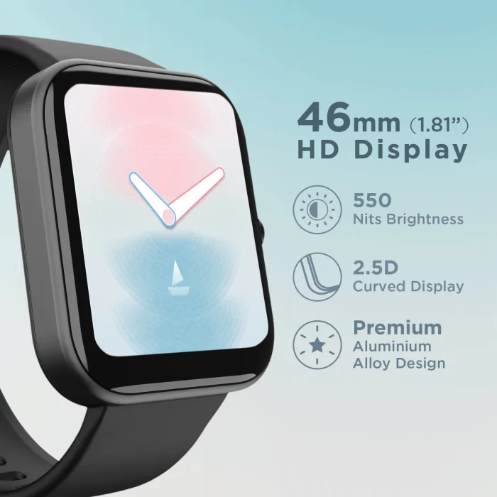 boAt Wave Arcade 1.81 Display Bluetooth Calling Smart Watch with 100+ Sports Modes, Save up to 50 contacts - Cool Grey - Image 5