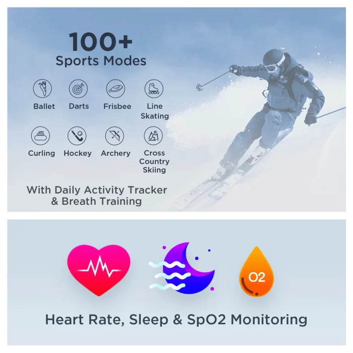 boAt Wave Arcade 1.81 Display Bluetooth Calling Smart Watch with 100+ Sports Modes, Save up to 50 contacts - Cool Grey - Image 3