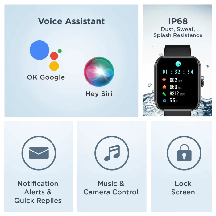 boAt Wave Arcade 1.81 Display Bluetooth Calling Smart Watch with 100+ Sports Modes, Save up to 50 contacts - Cool Grey - Image 2