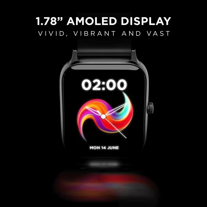 boAt Xtend Pro Bluetooth Calling Smartwatch with 1.78" AMOLED Display, 700+ Active Modes, Live Cricket Scores - Black - Image 2