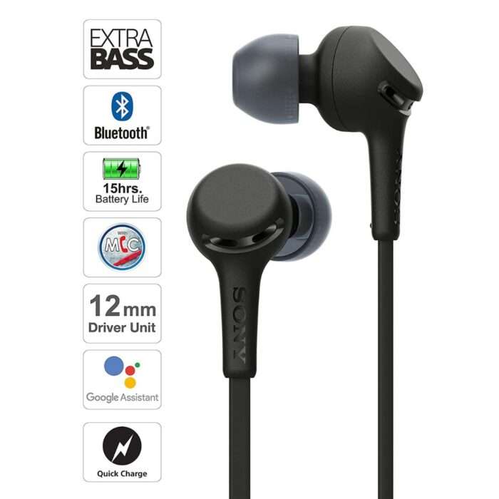 Sony WI-XB400 Wireless Extra Bass in-Ear Headphones with 15 hrs Battery, Quick Charge, Magnetic Earbuds - Black - Image 4