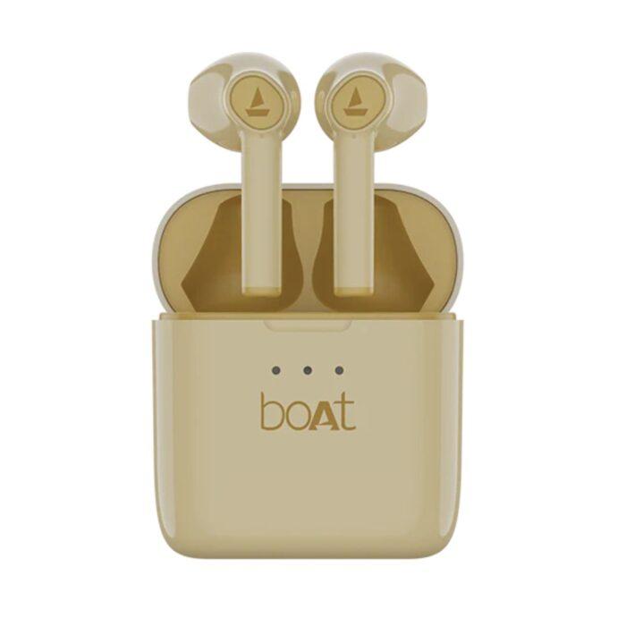 boAt Airdopes 131 Wireless Earbuds with upto 60 Hours Playback, 13 mm Drivers, 650mAh - Crimson Cream - Image 1