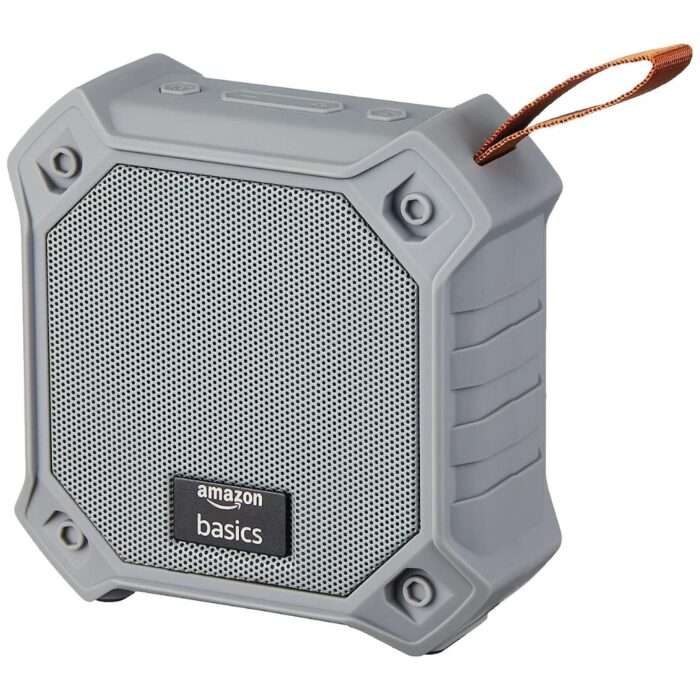 AmazonBasics 5W Bluetooth 5.0 Speaker, Upto 36 Hrs Playtime, True Wireless Technology, Built in Mic - Grey - Image 1