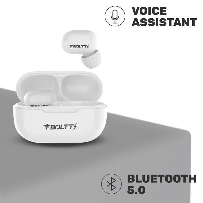 Fire-Boltt Buds BE1400 Truly Wireless Bluetooth in Ear Earbuds with Mic - White - Image 5