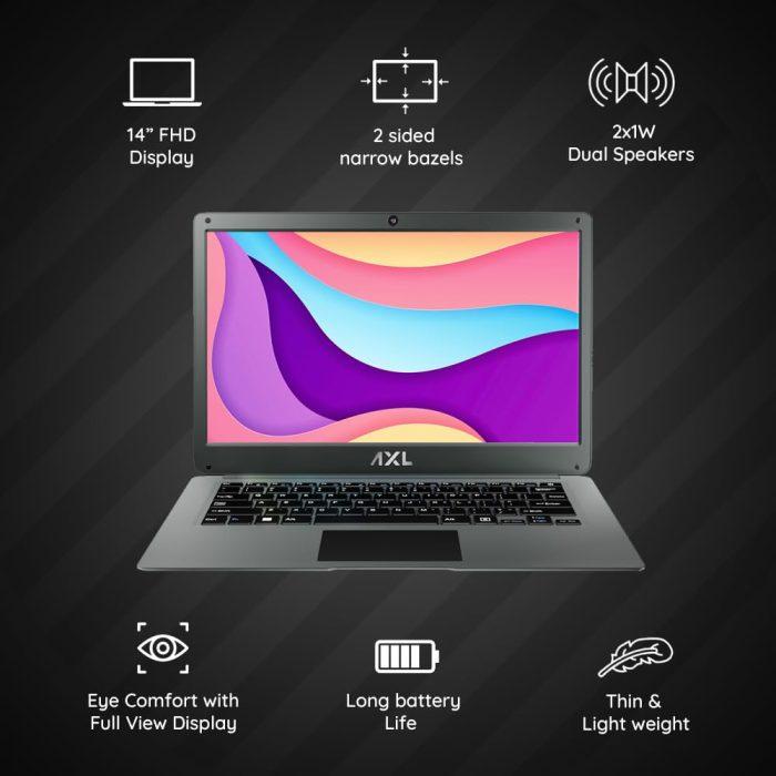 AXL VayuBook Laptop 14.1 Inch FHD IPS Display (4GB Ram,128GB SSD) 1920 * 1080 Resolution | HD Gemini Lake N4020 | Windows 11 - Image 3