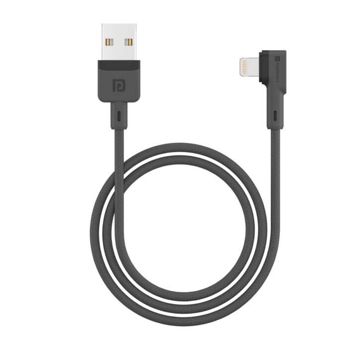 Portronics Konnect L 1.2M Fast Charging 3A 8 Pin USB Cable with Charge & Sync Function for iPhone, iPad (Grey) - Image 1