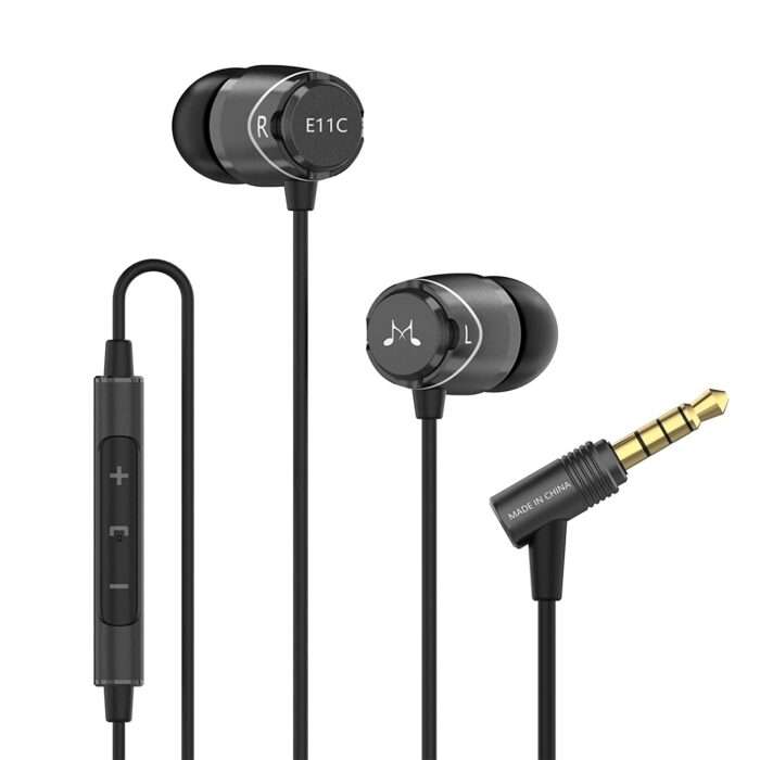 Soundmagic E11C Wired in Ear Headset with Mic - Black - Image 1