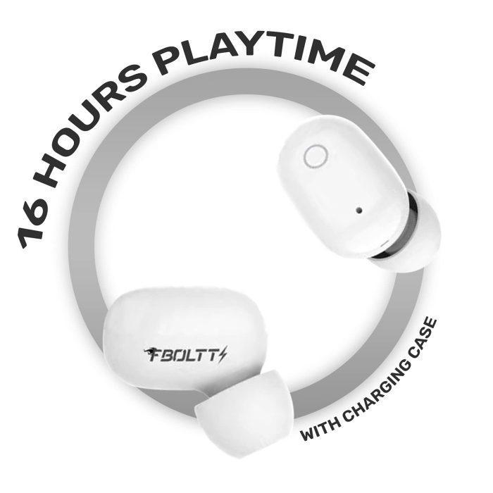 Fire-Boltt Buds BE1400 Truly Wireless Bluetooth in Ear Earbuds with Mic - White - Image 2