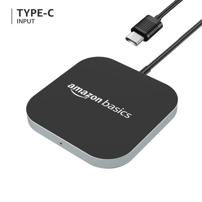 AmazonBasics Magnetic Wireless Charger | 15W Max Fast Charging Square Pad | Silver - Image 5