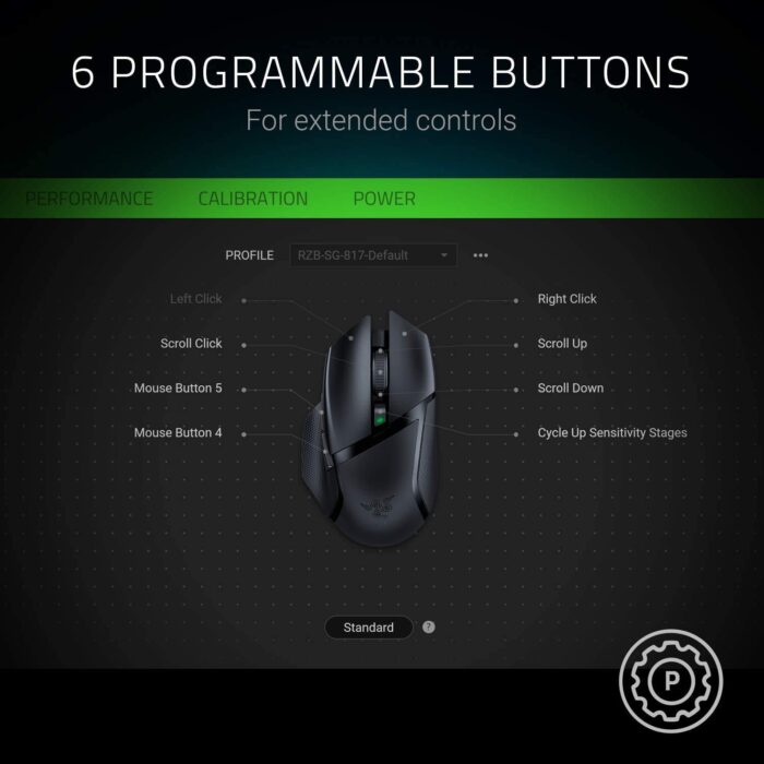 Razer Basilisk X HyperSpeed Wireless Gaming Mouse & HyperSpeed Wireless Compatible | 6 Programmable Buttons | 16000 DPI - Image 6
