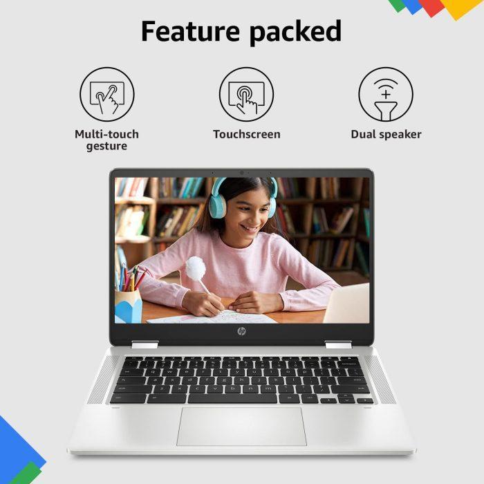 HP Chromebook X360 Intel Celeron N4020 14 inch, Micro-Edge, Touchscreen, 2-in-1 Laptop, 4GB RAM/64GB eMMC/Intel UHD Graphics - Image 3