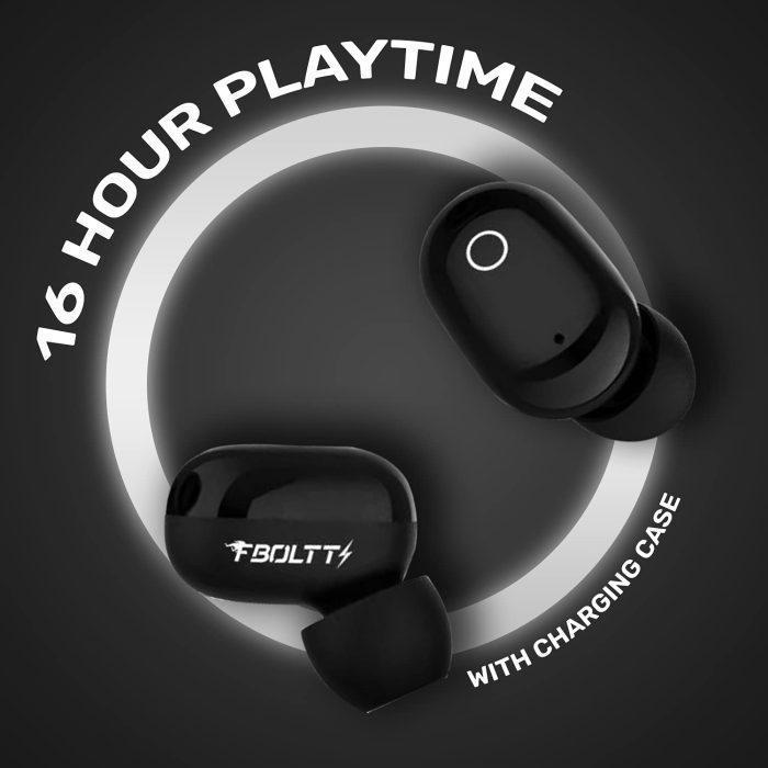Fire-Boltt Buds BE1400 Truly Wireless Bluetooth in Ear Earbuds with Mic (Black) - Image 2