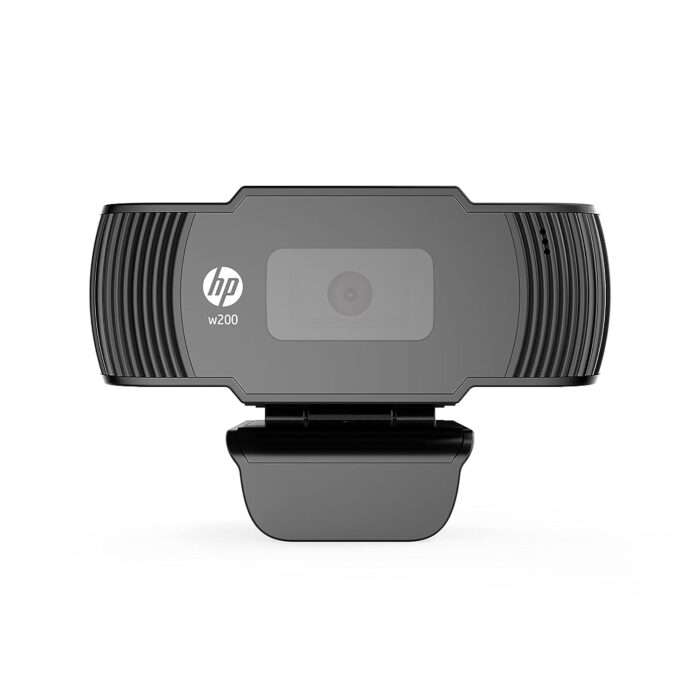 HP w200 HD 720P 30 FPS Digital Webcam with Built-in Mic, Plug and Play Setup, Wide-Angle View for Video Calling - 20L58AA - Image 1