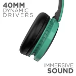 boAt Rockerz 370 Wireless Headphone with 40mm Dynamic Driver, Bluetooth & AUX Connectivity, Upto 8HRS Playback – Green - Image 3