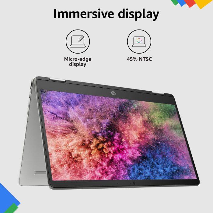 HP Chromebook X360 Intel Celeron N4020 14 inch, Micro-Edge, Touchscreen, 2-in-1 Laptop, 4GB RAM/64GB eMMC/Intel UHD Graphics - Image 2