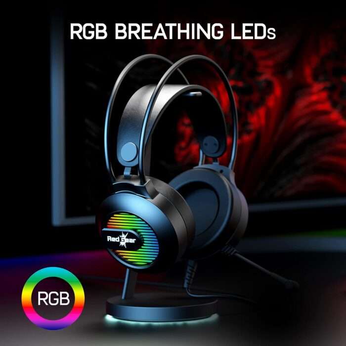 Redgear Shadow Helm Gaming Wired Headset with Mic with 50Mm Drivers, Technology and Multi-Purpose Audio Jack - Black - Image 3