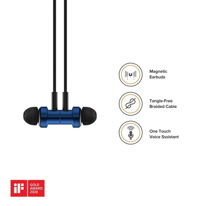 XIAOMI Dual Driver Dynamic Bass in-Ear Wired Earphones with Mic, 10mm & 8mm Dual Dynamic Drivers for Heavy Bass - Blue - Image 3
