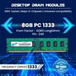 EVM 8GB DDR3 Desktop RAM 1333MHz Long-DIMM Memory - Boost Computer Speed and Performance with Low Latency and Durable Design - Image 2