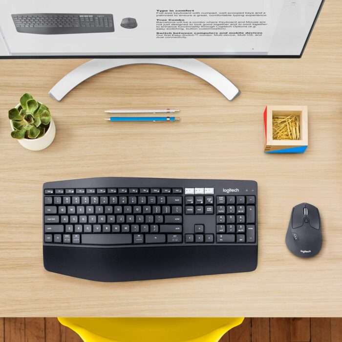 Logitech MK850 Multi-Device Wireless Keyboard and Mouse Set, 2.4GHz Wireless & Bluetooth, 12 Programmable Keys, PC/Mac - Image 6