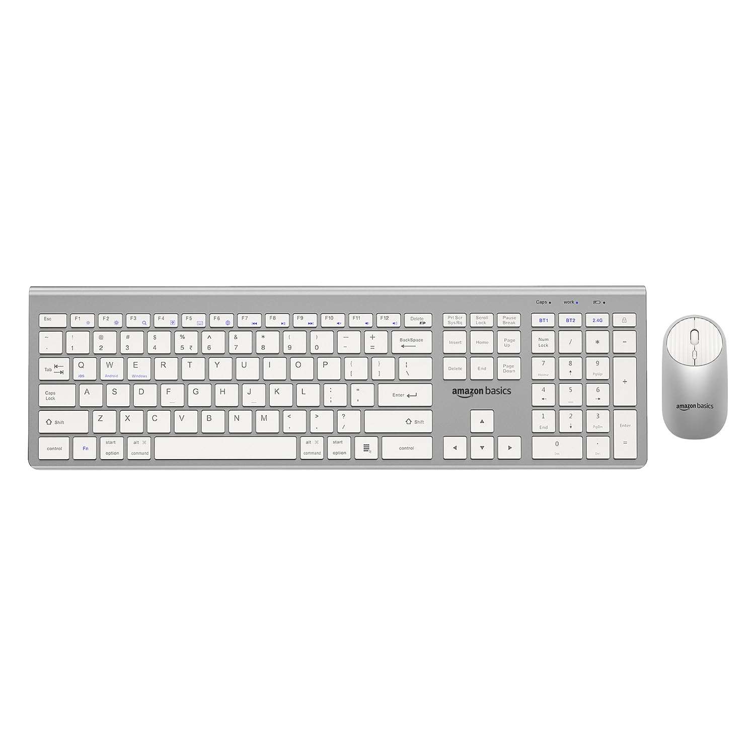 Amazon Basics Wireless Rechargeable Dual Connectivity Keyboard And 