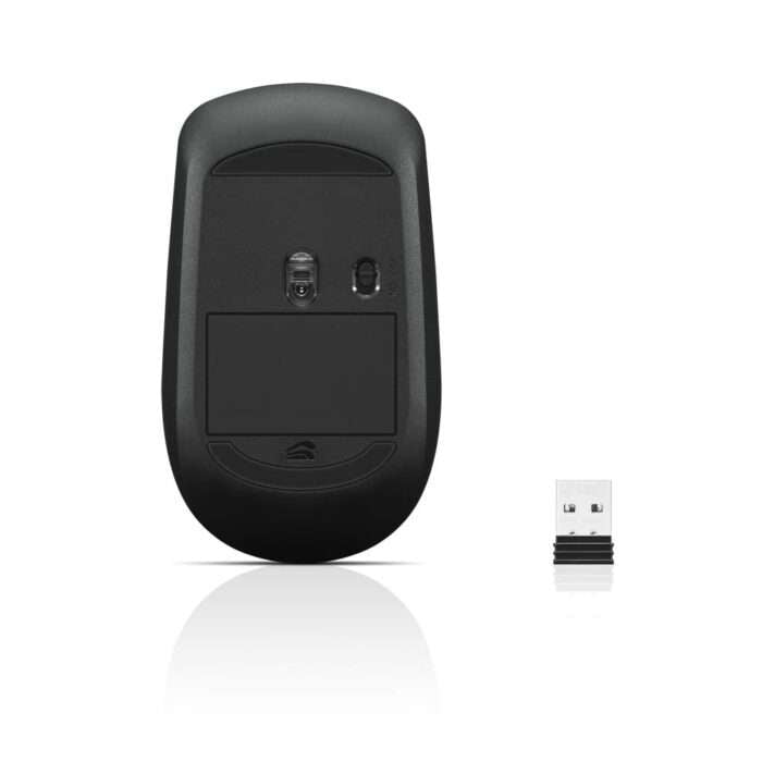Lenovo 400 Wireless Mouse, 1200DPI Optical Sensor, 2.4GHz Wireless Nano USB, 3-Button, Upto 8M Left/Right & 100K Scroll clicks - Image 3