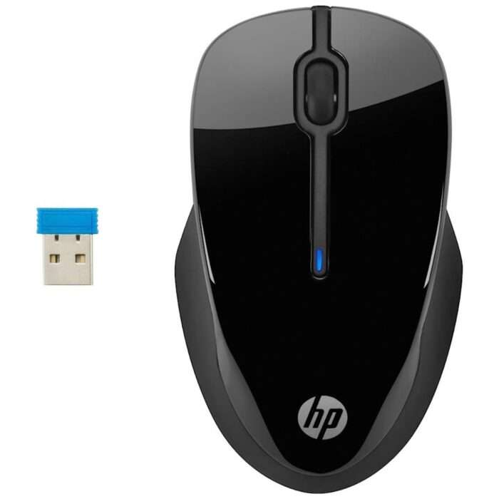 HP 250 Wireless Optical Mouse, 1600 DPI, Carefully Designed Side Grip - Black - Image 1