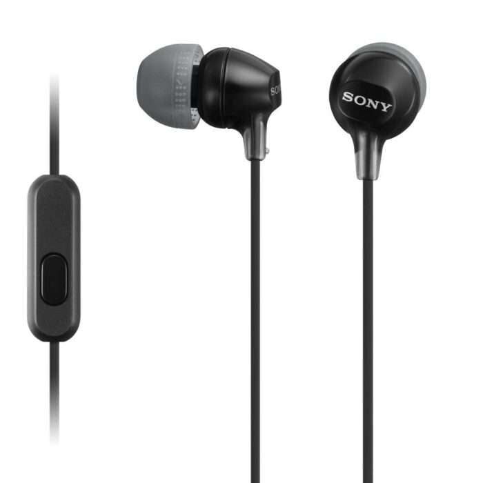 Sony MDR-EX15AP EX In-Ear Wired Stereo Headphones with Mic - Black - Image 1