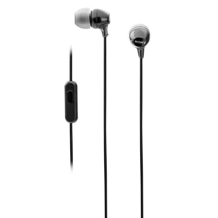 Sony MDR-EX15AP EX In-Ear Wired Stereo Headphones with Mic - Black - Image 3