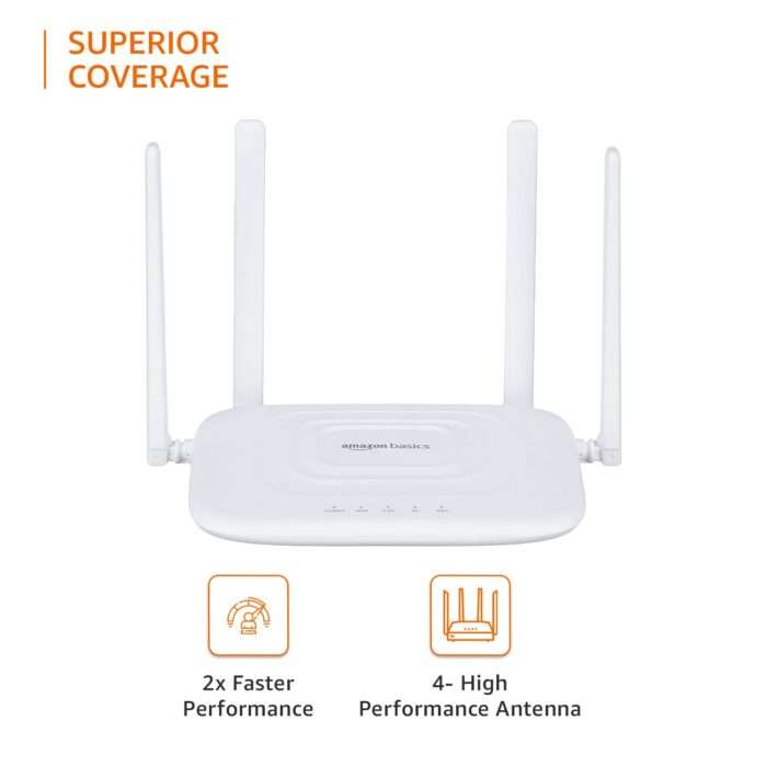 Amazon Basics AC1200 Dual-Band Wireless SOHO Router, Wi-Fi Speed Up to 867 Mbps/5 GHz and 300 Mbps/2.4 GHz, MediaTek Chipset - Image 3